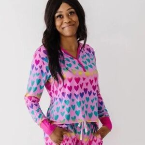 Little Sleepies Ombré Hearts Womens LS Pajama Top